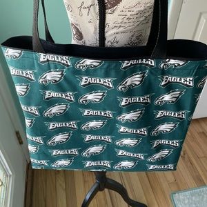 Eagles Fabric Large Handmade Tote w/Inside Pockets